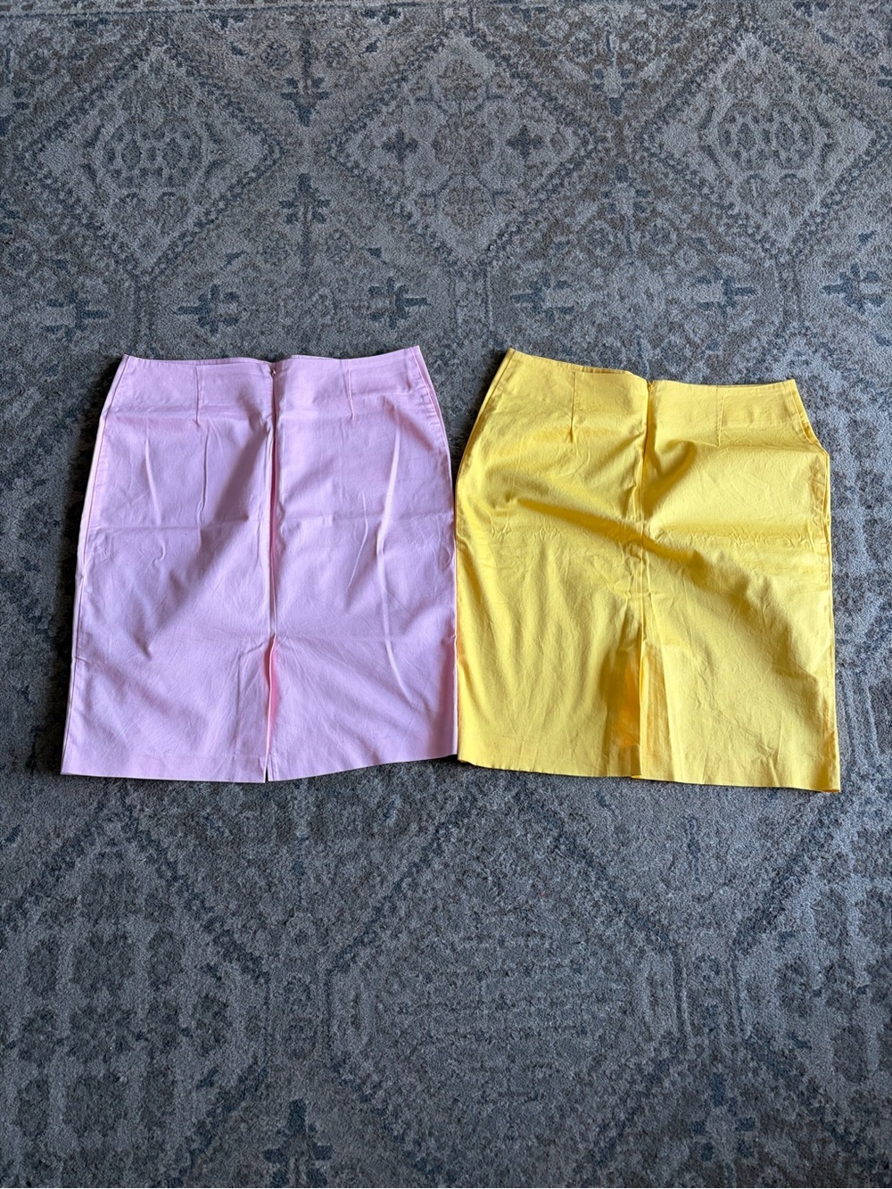New York & Company Pastel Pencil Skirts in Pink and Yellow - Picture 2 of 4